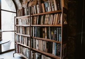 free-photo-of-vintage-books-on-shelves-by-a-window